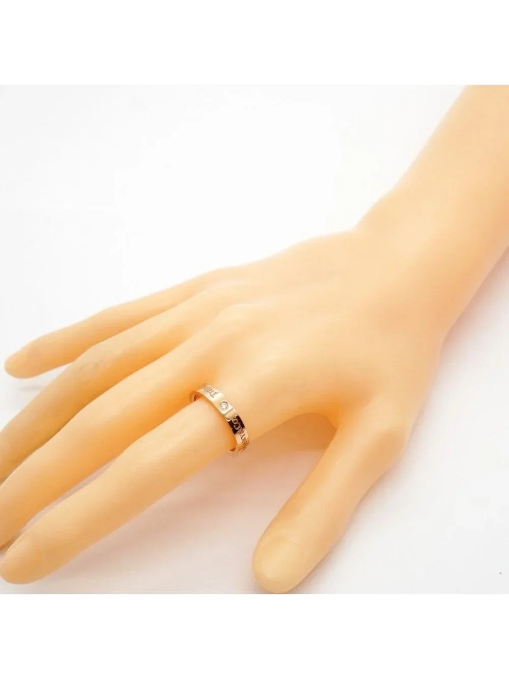 Tiffany & Co Ring Flat Band 18k Pink Gold Diamond